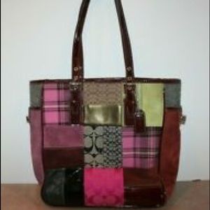 Coach Patent Leather Patchwork Tote